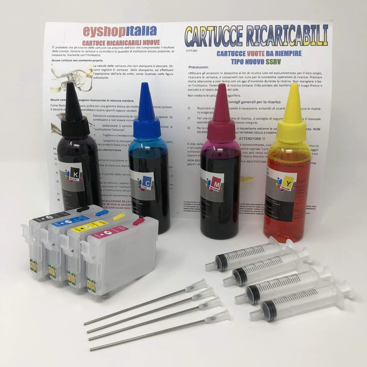 CARTUCCE RICARICABILI COMPATIBILI PER EPSON TIPO 603XL STAMPANTE XP-2100 XP-2105 XP-3100 XP-3105 XP-4100 XP-4105 EXPRESSION HOME AUTO RESET