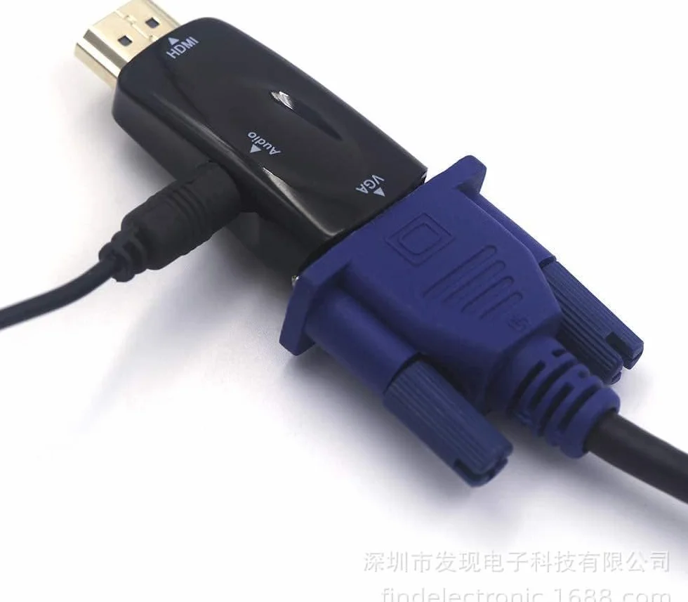 HDMI a VGA Adattatore Con Porta Audio da 3,5 mm, Convertitore Per PC, Laptop, Proiettori HDTV