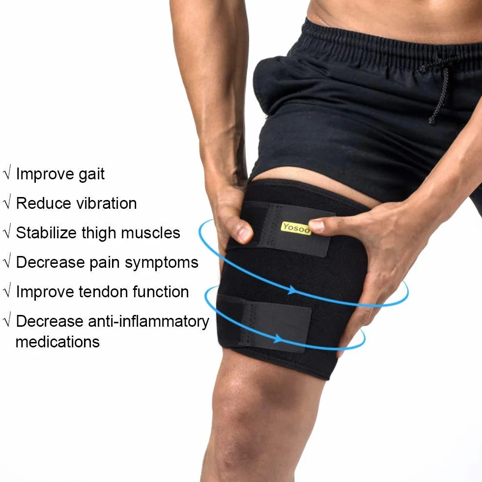 Fascia Coscia Compressione Neoprene Antiscivolo per Dolori Inguine Coscia Nervo Sciatico