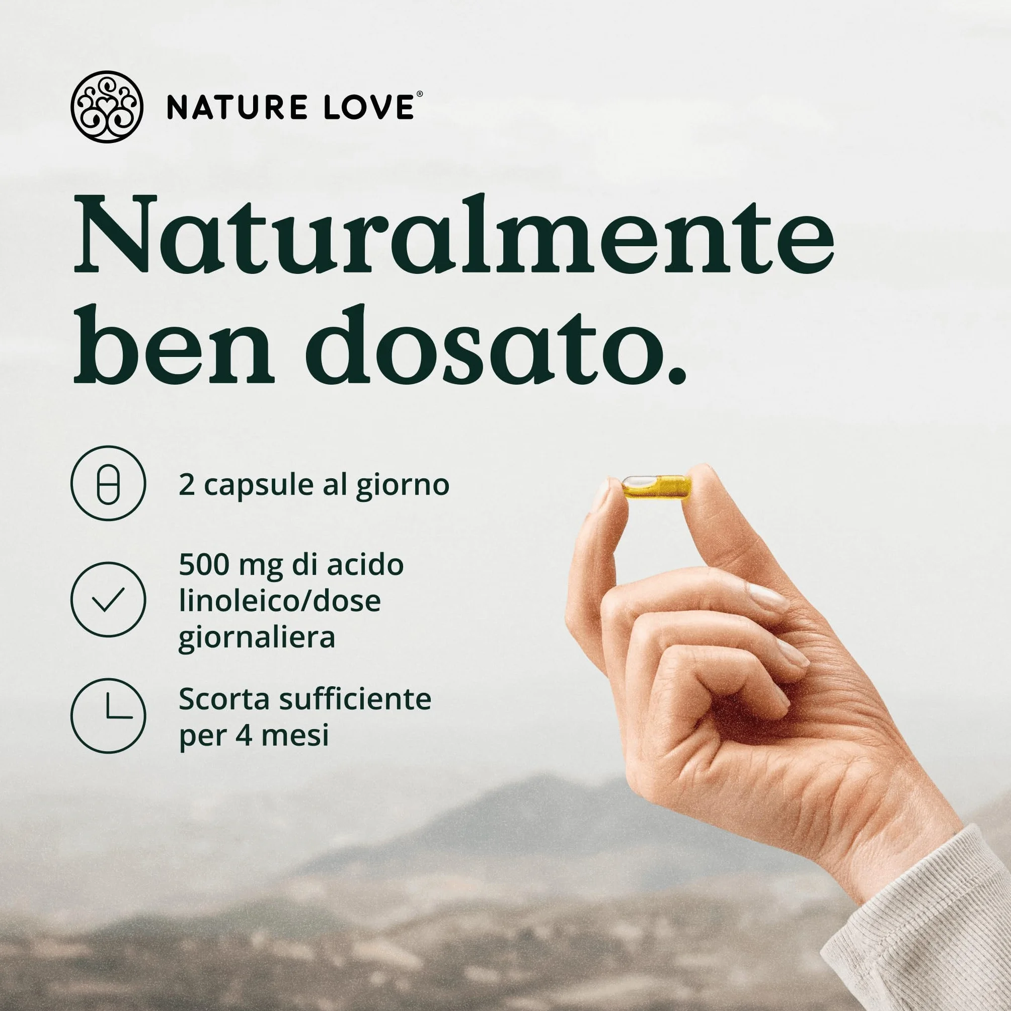 NATURE LOVE® Olio di Cumino Nero Biologico 1000mg 240 Capsule Vegane Nigella Sativa