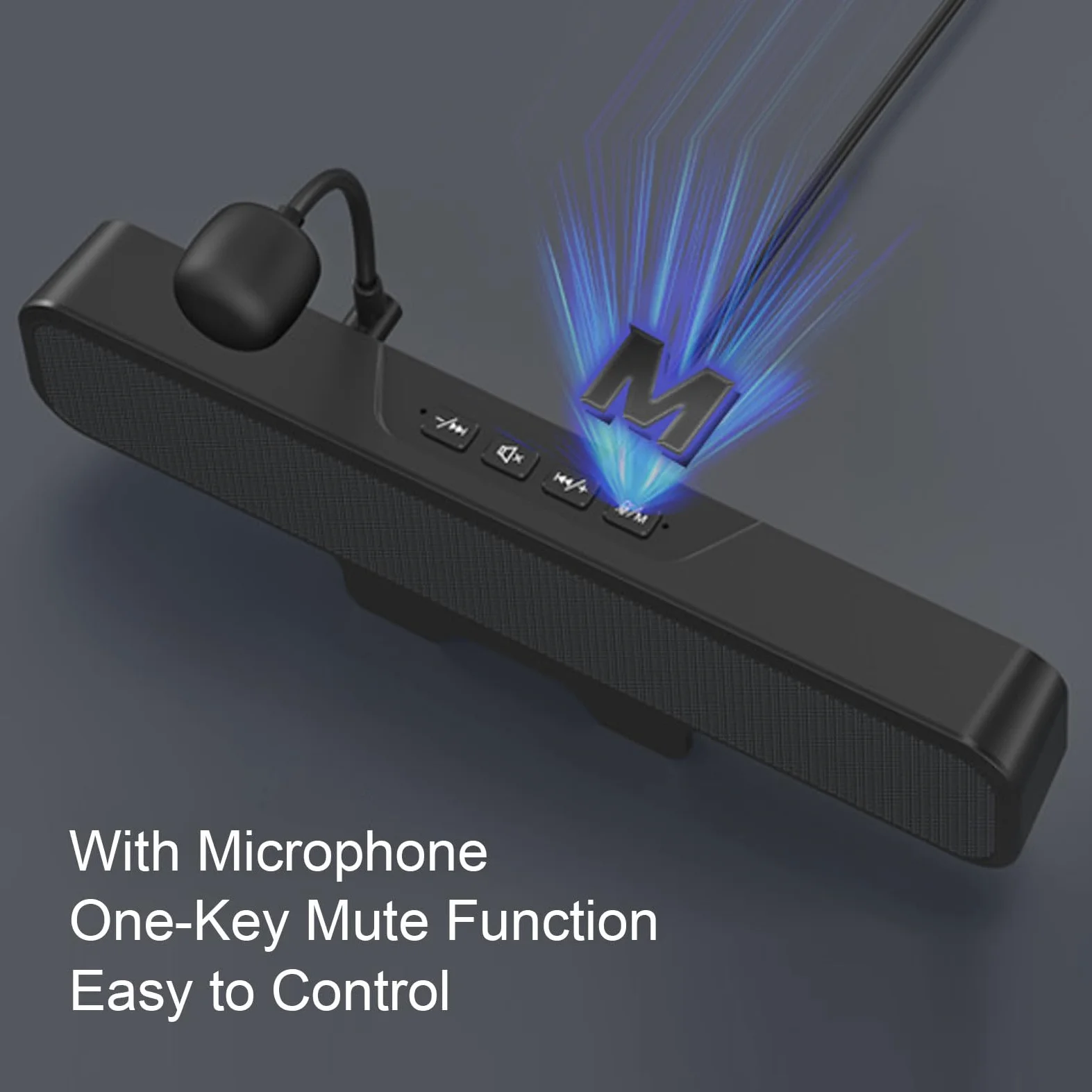 Annadue Altoparlante per Computer USB con Microfono, Altoparlanti Monitor per PC, Altoparlante per Conferenze e Microfono per Chiamate in Ufficio a Casa, per Zoom, Teams, Skype, PC,