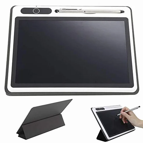 Tablet LCD 10 cali Strumento di pittura a mano Blocco note elettronico Tecnologia laminazione alta qualità (Czarny z etui skórzanym)