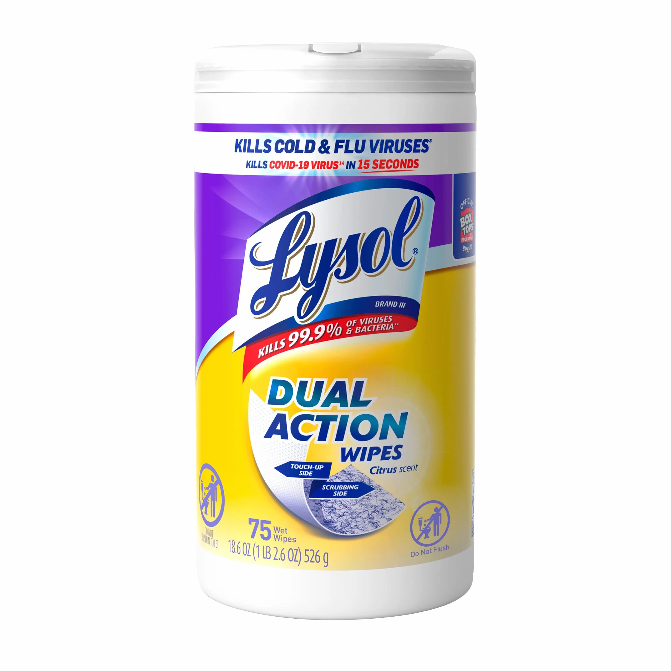 Lysol Salviette disinfettanti a doppia azione agrumi 75 ct