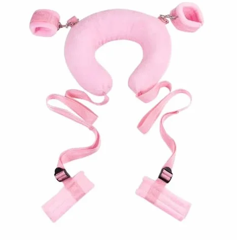 Cinghie Regolabili per Collo, Cosce, Caviglie e Polsi, Erotica per Adulti (Rosa)