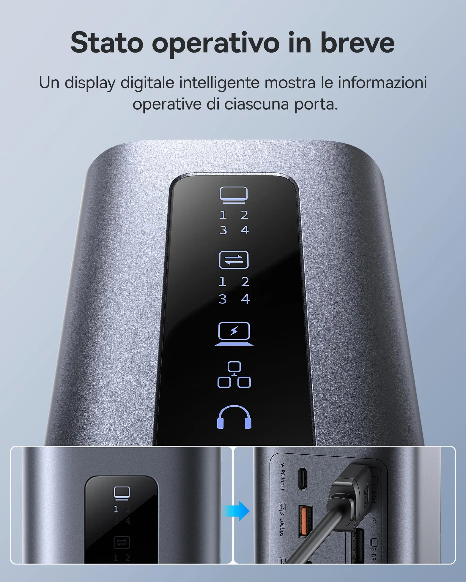 Baseus Spacemate 11 in 1 Docking Station 3 Monitor per Windows, con Display Intelligente, 4K HDMI/DP, 10Gbps USB-C/A, 100W PD, Ethernet，Audio, Compatibile con HP/Lenovo/Dell/Acer
