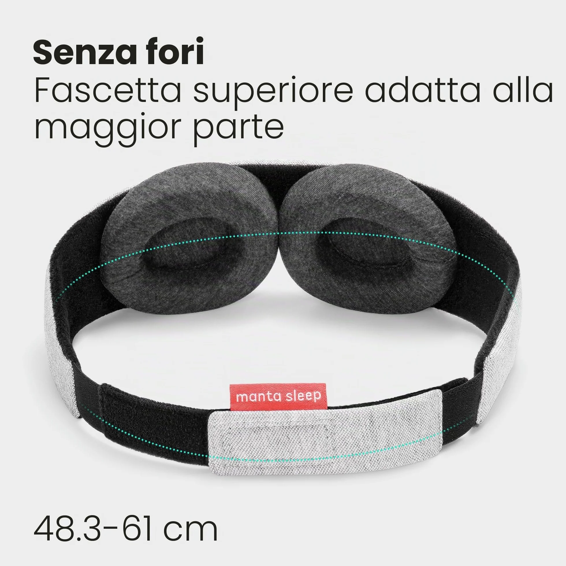 Manta Sleep Mask 100% Blocco Della Luce Maschera Regolabile Con Coppe Per Gli Occhi Staccabili Ultra Confortevole