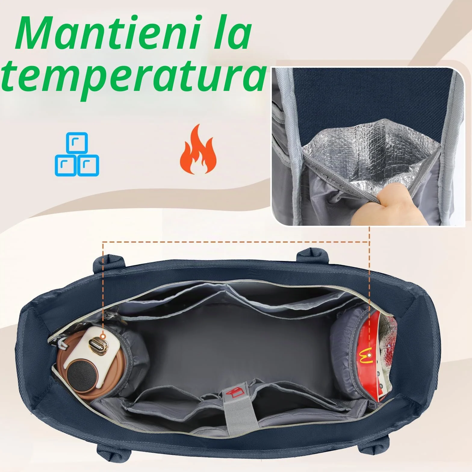RAINSMORE Borsa Lavoro Donna per Insegnante Infermiera Grande Borsa Porta PC Università con Tasca Isolata per Ufficio Università Scuola
