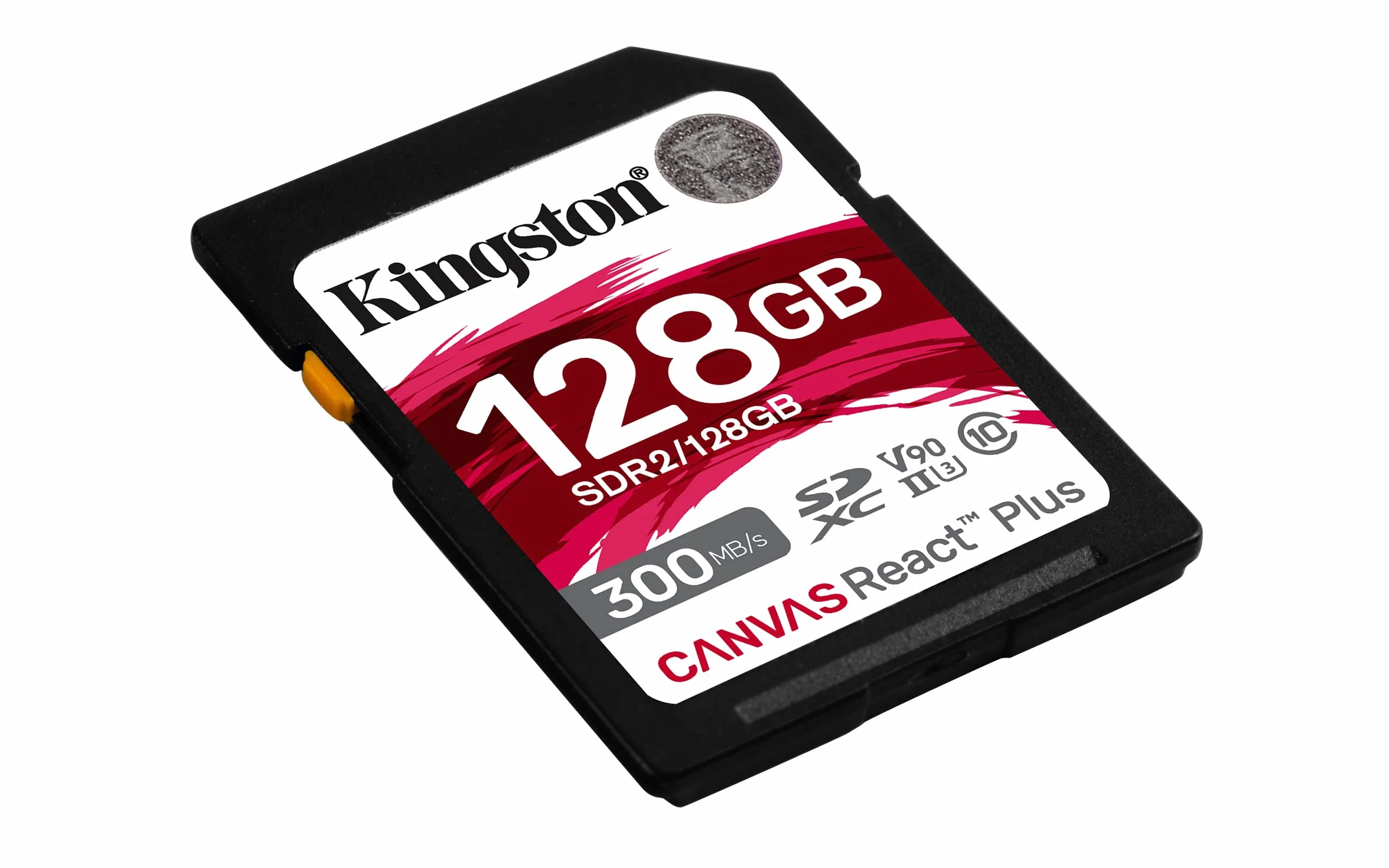 Kingston Scheda di memoria SDXC Canvas React Plus da 128 GB UHS-II 300R/260 W U3 V90 per Full HD/4K/8K - SDR2/128 GB