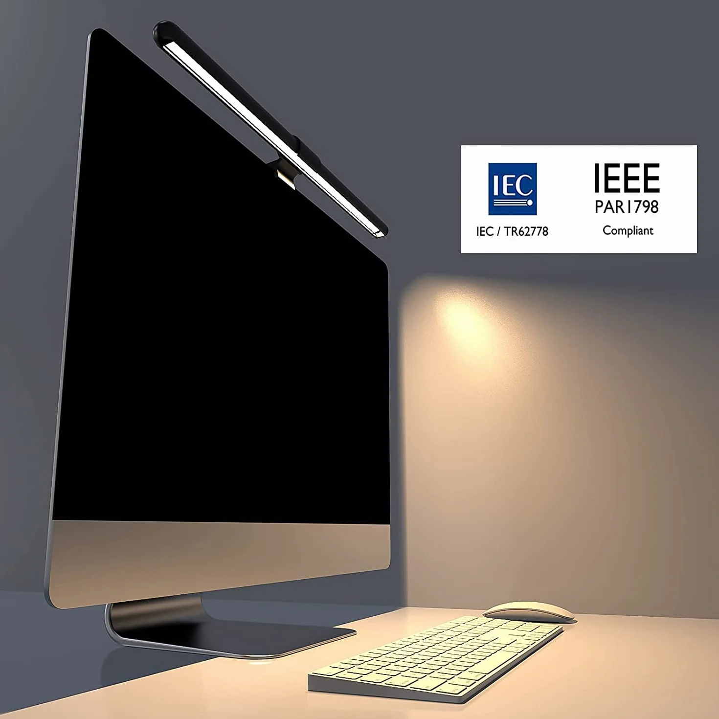 Quntis 52CM Lampada Monitor, USB Lampada Schermo con Controllo Touch, Barra luminosa di protezione per gli occhi non abbagliante, Dimmerazione automatica, luminosità e temperatura di colore regolabili
