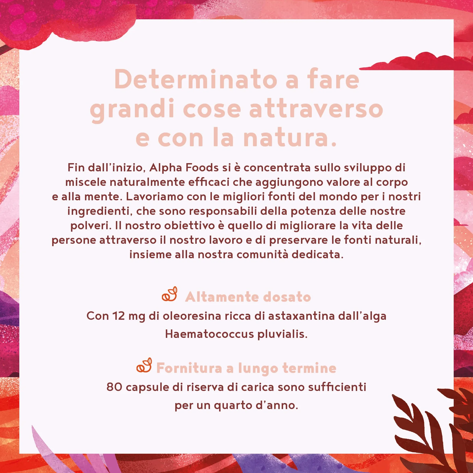 Alpha Foods Astaxantina 12mg 60 capsule vegane Integratore antiossidante da Haematococcus Pluvialis