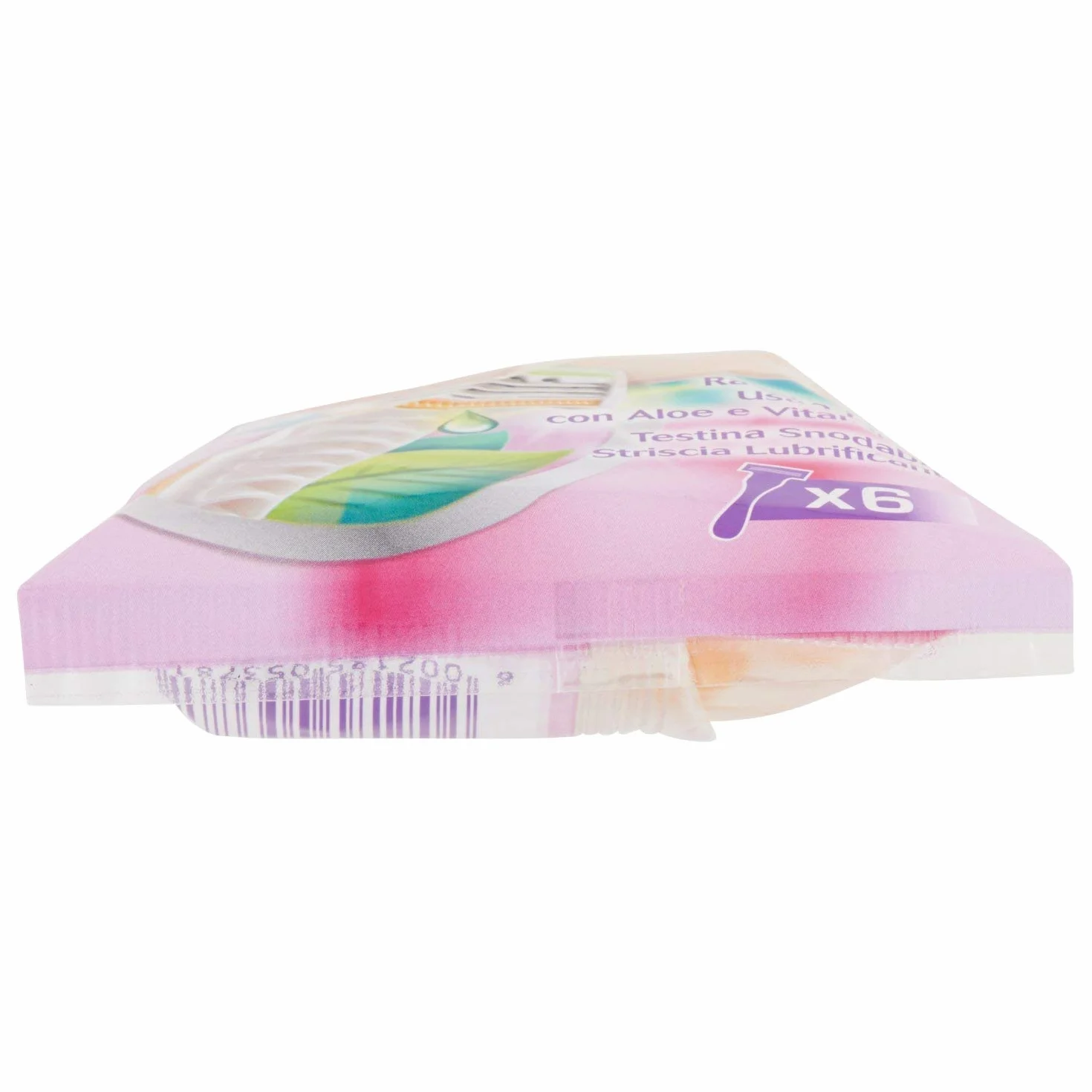 Satinex Rasoi 3 Lame Usa e Getta con Aloe e Vitamina E, Confezione da 6, Testina Snodabile, Striscia Lubrificante, Depilazione Donna