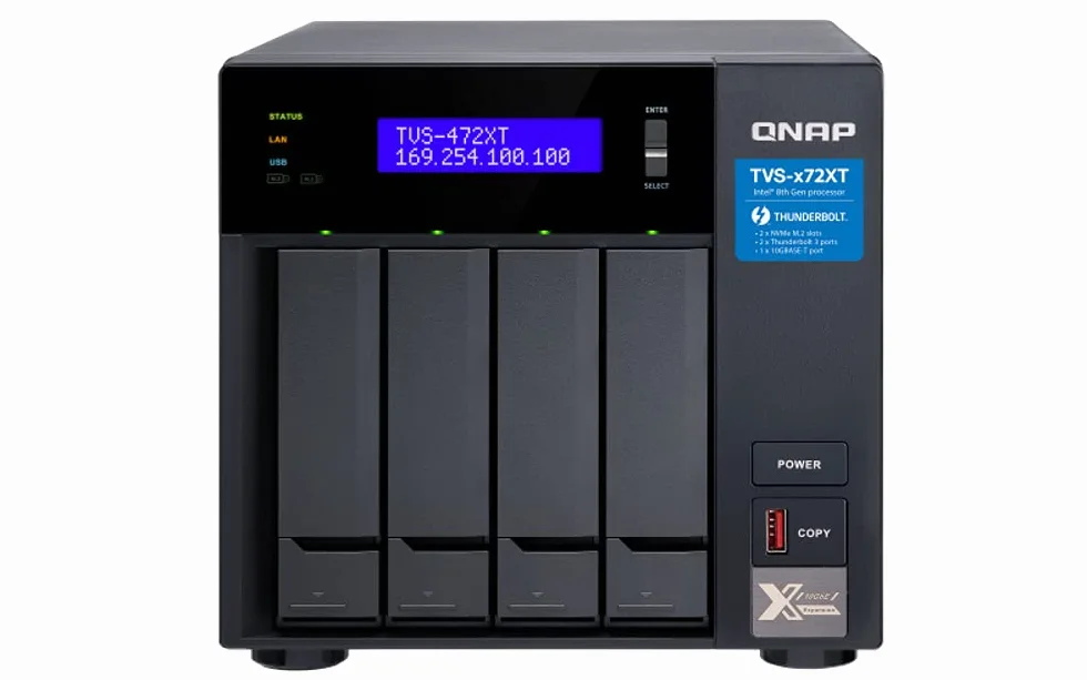 QNAP Desktop 4Bay NAS 4GB RAM 10Gbe Black