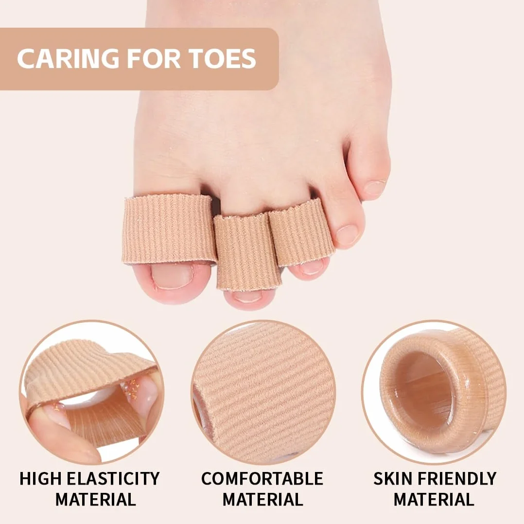 Proteggi Dita Piedi in Silicone Tagliabile 6 Pezzi, Copri Dita per Prevenire Vesciche e Calli