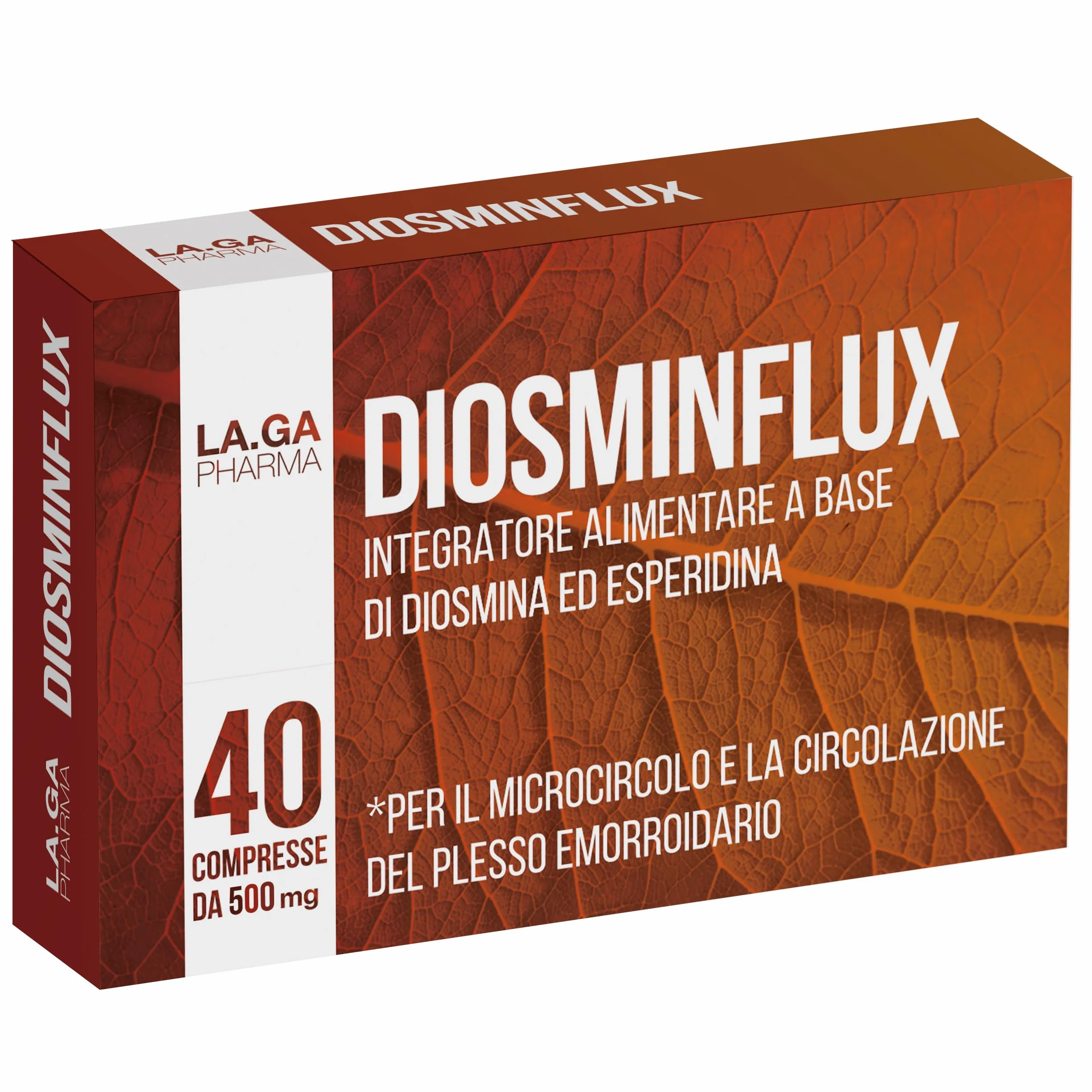 Diosmina ed Esperidina 500 mg Integratore Microcircolo per Vene Varicose 40 Compresse