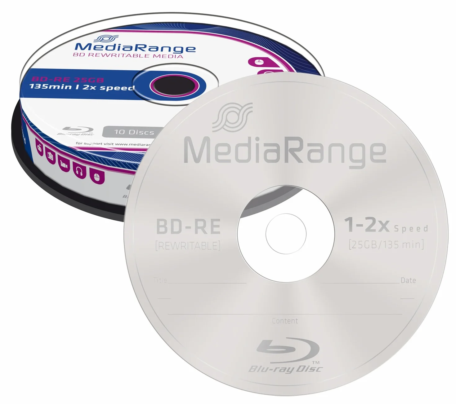 MediaRange MR501 BD-R da 25 GB, 10 Pezzi