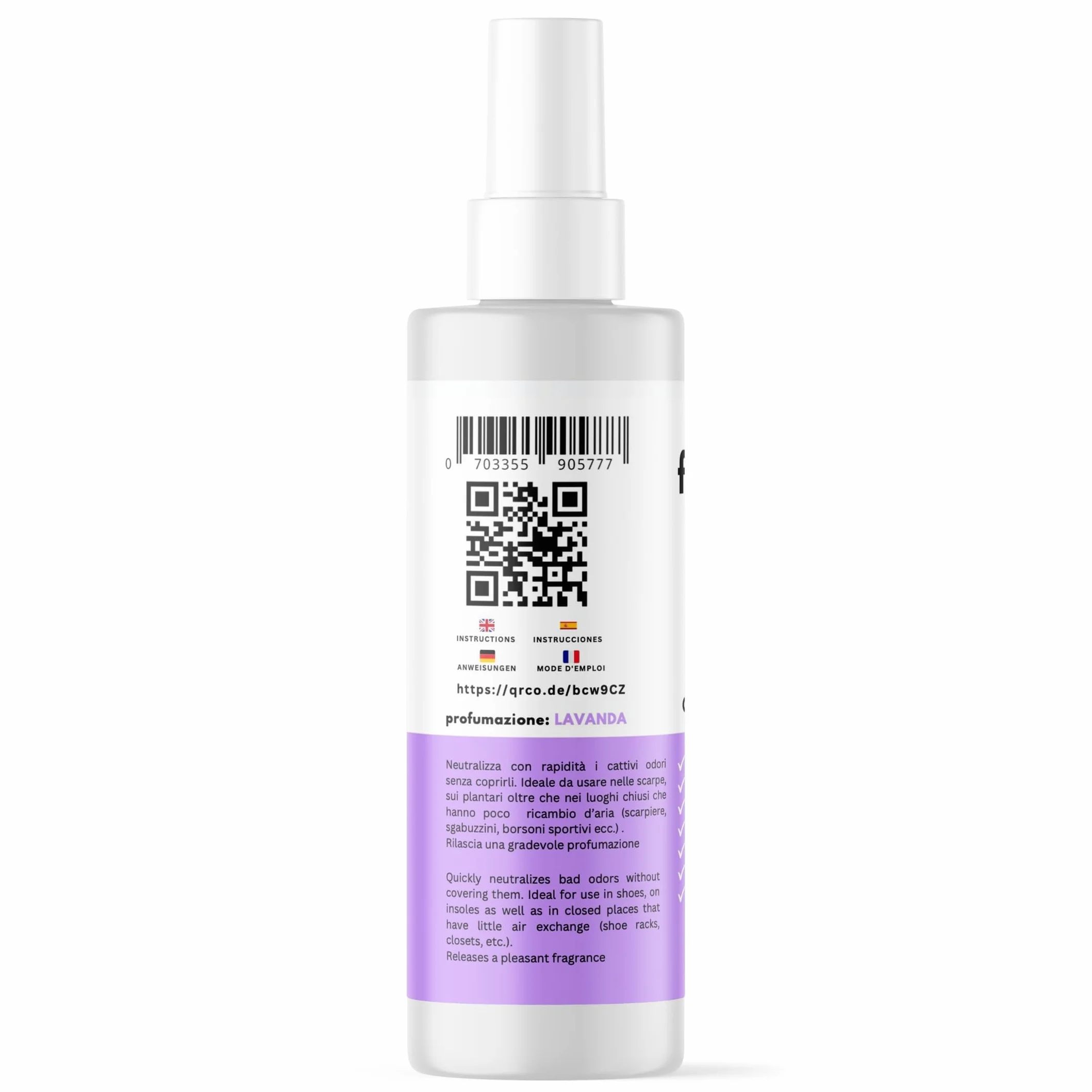 Dermazoo Probiotic Fresh Shoe Deodorant 125 ml - Deodorante per Scarpe Elimina Odori Spray Antiodore Naturale