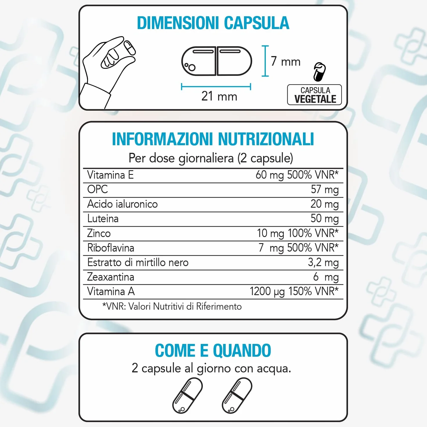 PiùLife Luteina e Zeaxantina Integratore Occhi 180 Capsule Zinco Vitamina A E B2 Acido Ialuronico