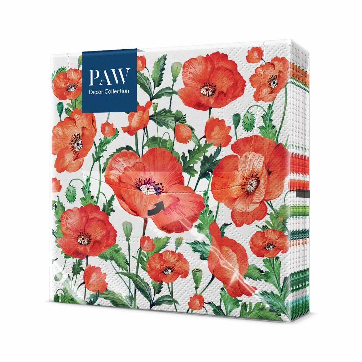 Tovaglioli di Carta Colorati 33x33 cm 20 Pezzi 3 Veli Flanders Poppy