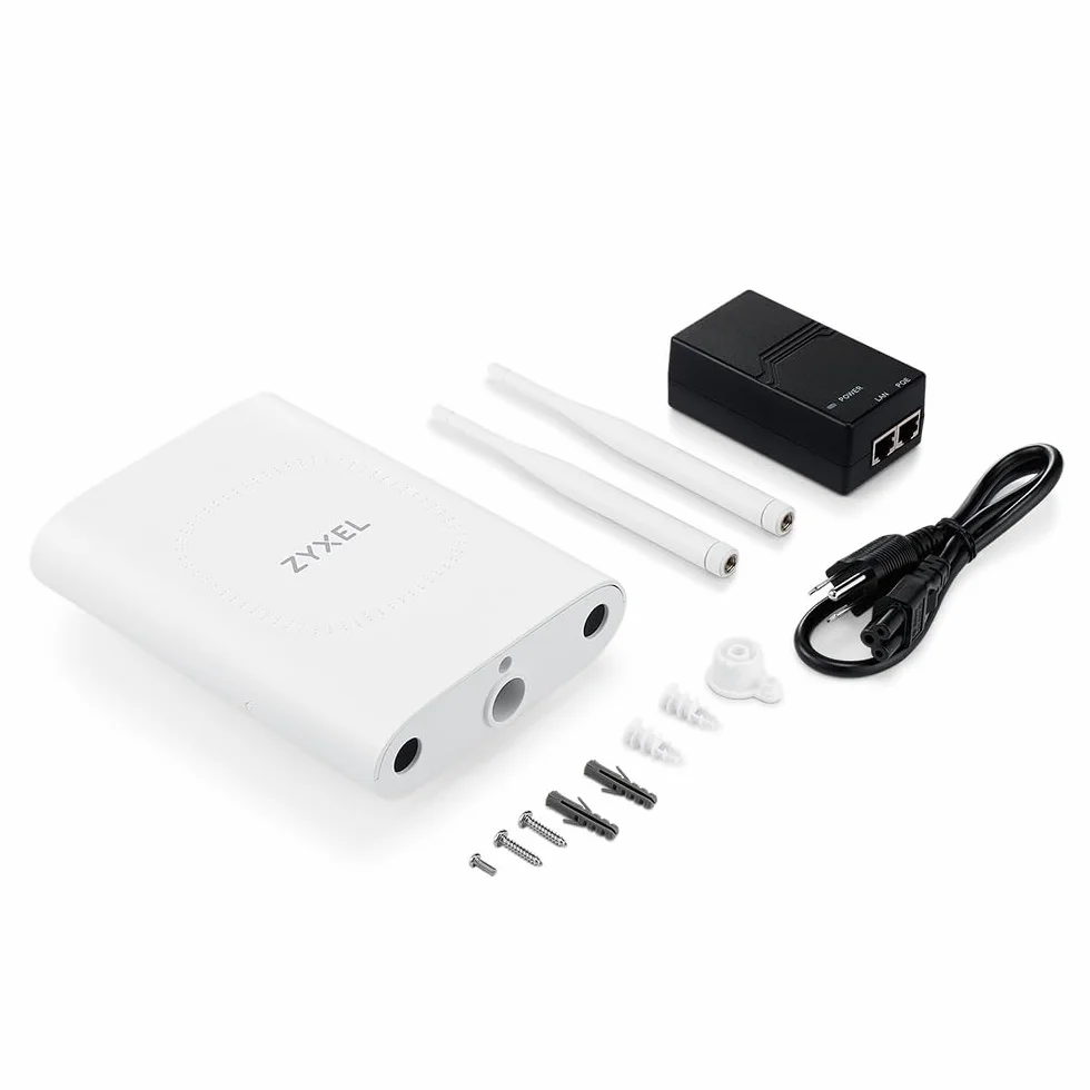 Zyxel WiFi 7 BE5100 Access Point Wireless Esterno | Protezione IP55 | 2,5 Gb 4-Stream Dual-Radio | Piccole Imprese | Smart Mesh MLO | Iniettore PoE Incluso | App Nebula, Cloud o standalone [NWA55BE]