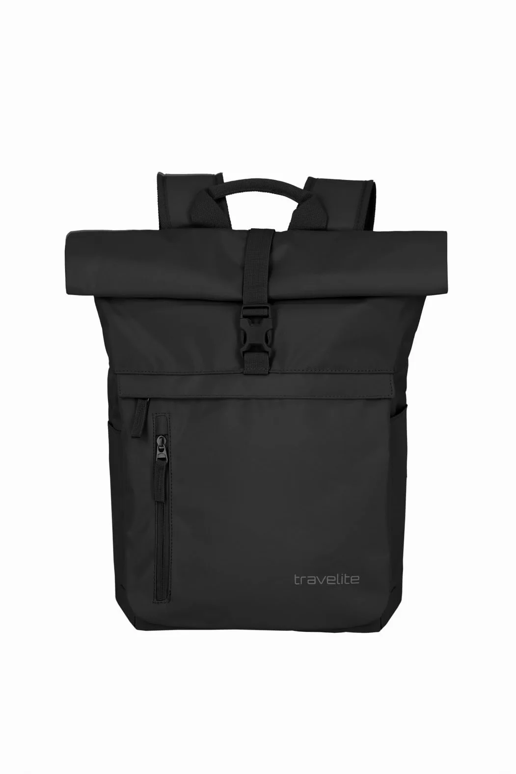 travelite zaino per il bagaglio a mano, zaino per laptop da 15,6 pollici, BASICS, zaino da viaggio con funzione roll-top, 60 cm, 35 litri