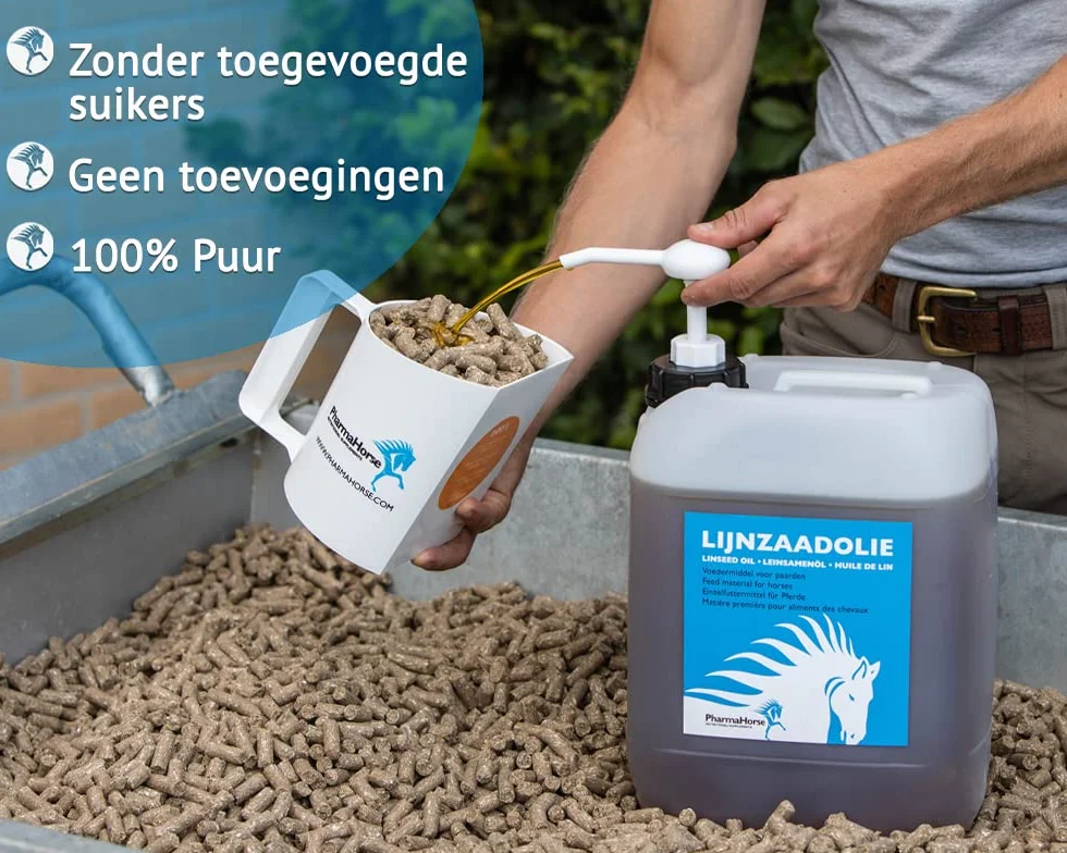 PharmaHorse Olio di Semi di Lino 2,5 l per Digestione Intestino Stomaco