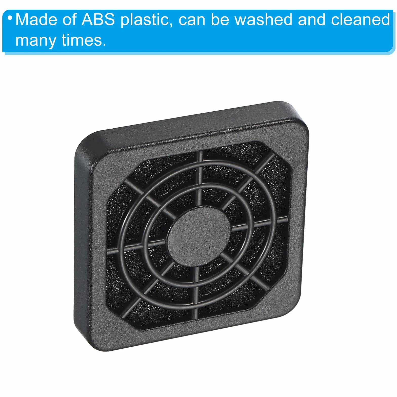 PATIKIL 44mm Raffreddamento Ventola Filtro con Vite, 2pz ABS Ventilatore Griglia Protezione Protezione per Ventilatore Protettivo Copertura Fai-da-Te, Nero
