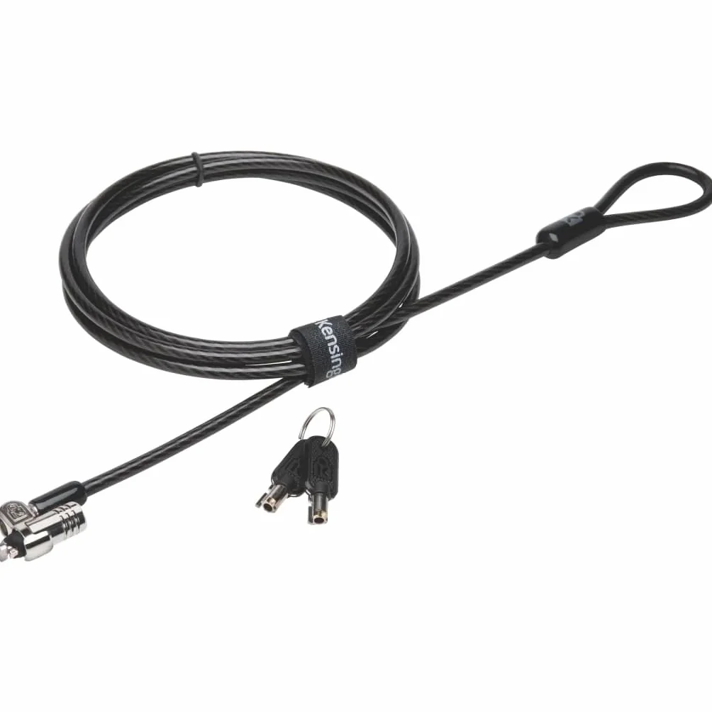Kensington K65020EU MicroSaver 2.0 Cavo di Sicurezza per Computer in Carbonio, Ultra-Resistente al Taglio con Meccanismo di Chiusura T-Bar e Testina Spessa 10 mm - Lunghezza 1.8m