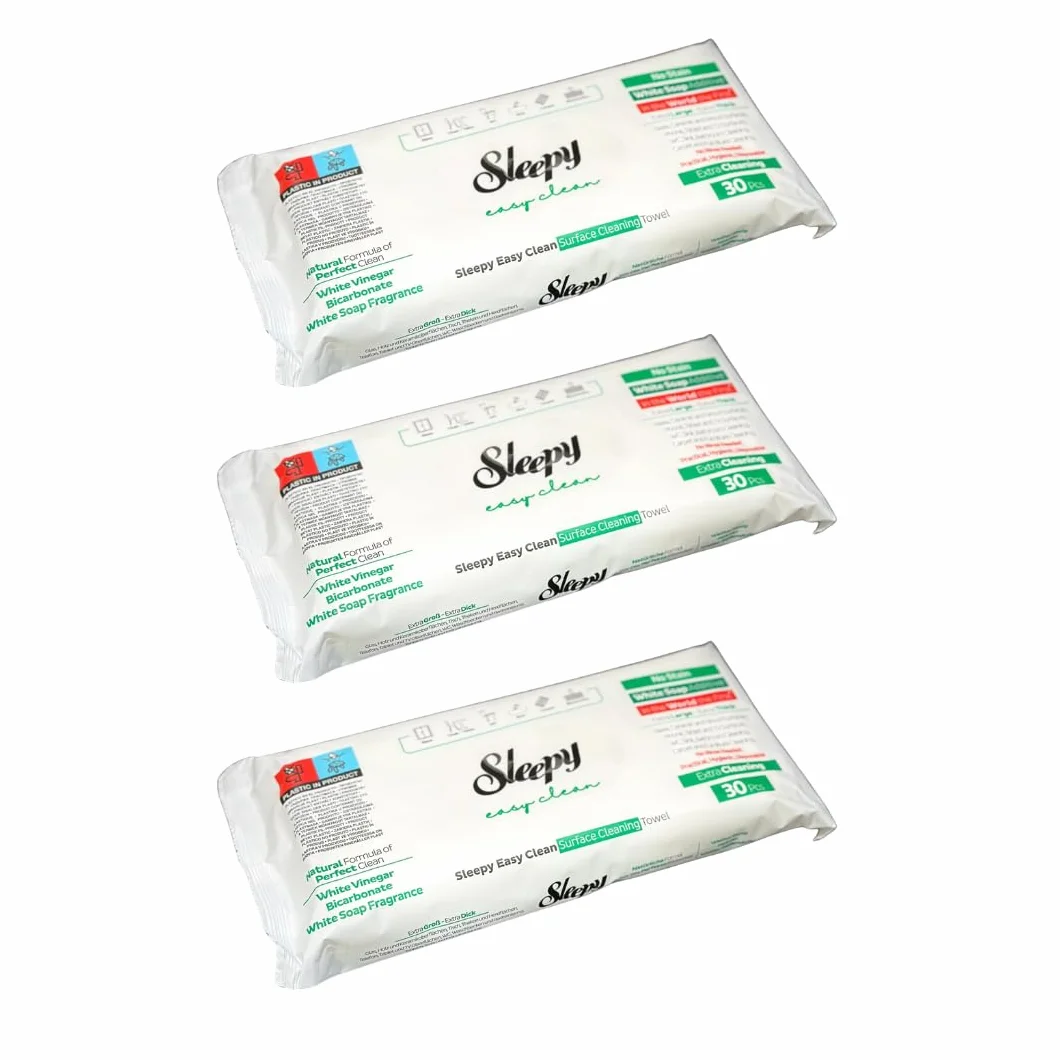 Sleepy Easy Clean 3 panni per la pulizia 30 pezzi sapone bianco verde