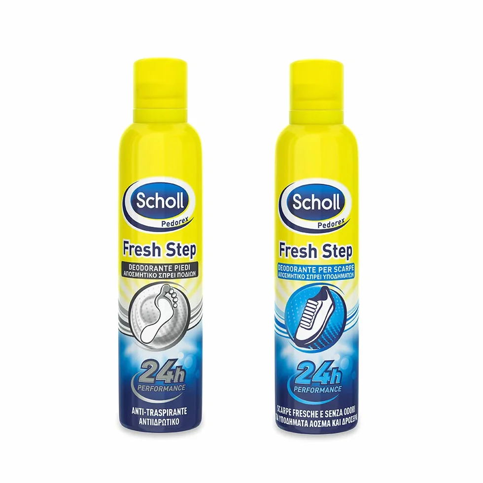 Scholl Kit Deodorante Spray Per Piedi 150ml 24h Azione Antiodori + Spray Per Scarpe 150ml