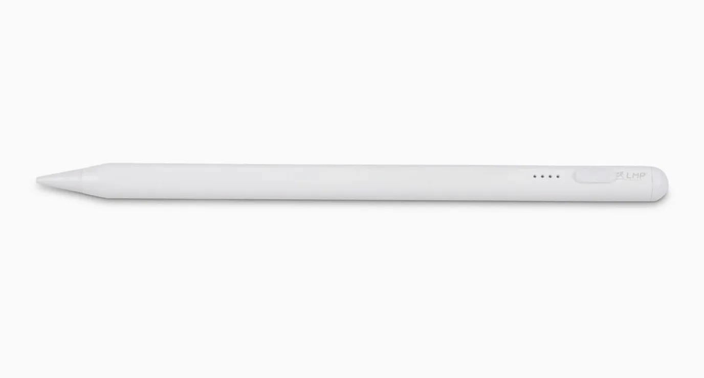 LMP DigiPen compatibile con iPad - Palm Rejection, Sensibilità Tilt, Magnetico, Senza Bluetooth, 14h Autonomia, Led Batteria, 2 Punte di Ricambio, Cavo USB-C Incluso – Bianco