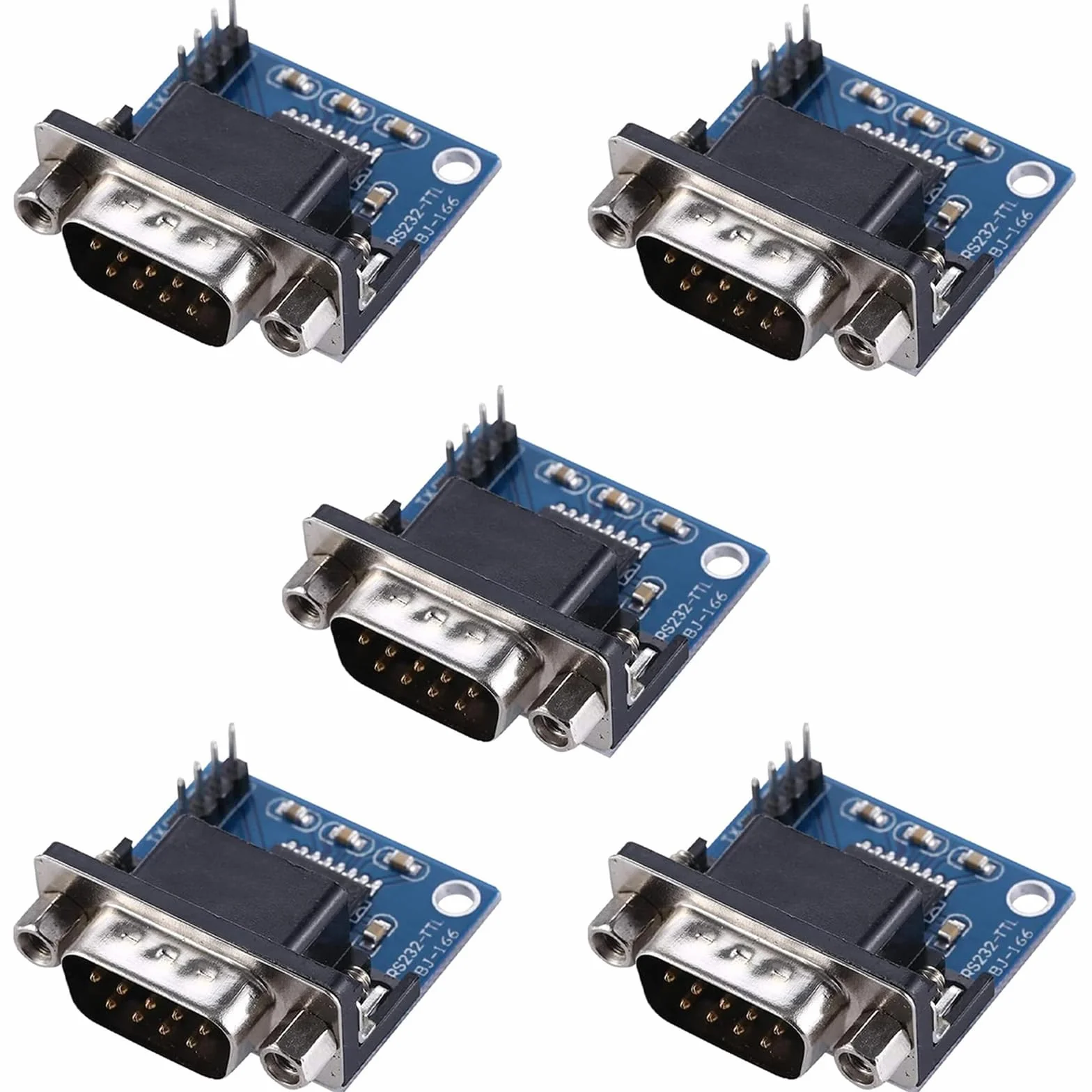 PENGLIN 5 pezzi MAX3232 3,3 V a 5 V DB9 maschio RS232 seriale da Prot a TTL convertitore radice connettore per Arduino Raspberry Pi e microcontrollore