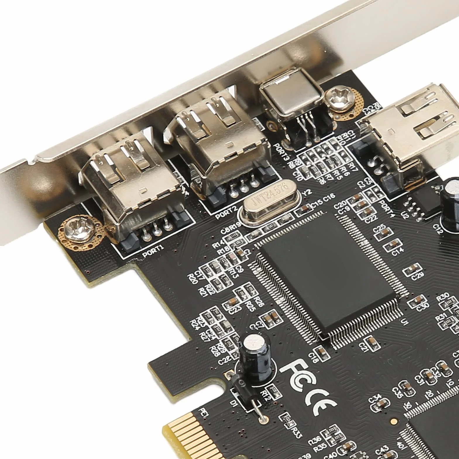 Bewinner Scheda PCIe Firewire per 10, Scheda Controller PCI E Firewire 4 Porte con Staffa a Basso Profilo e Cavo per PC Desktop e Connessione DV