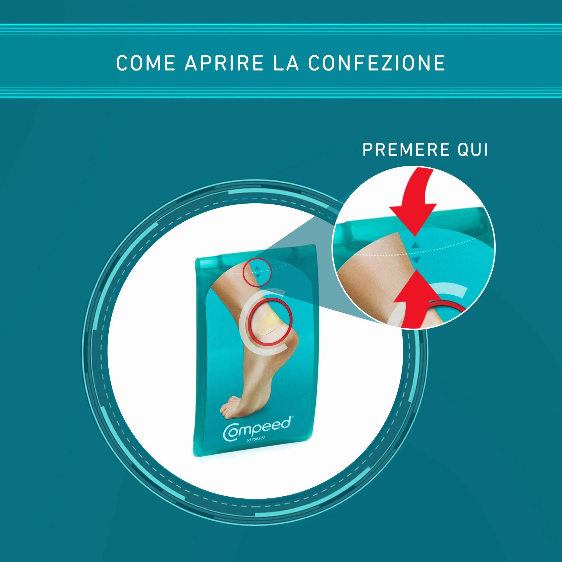 COMPEED Cerotti per vesciche, a lunga durata e guarigione veloce - 5 pezzi
