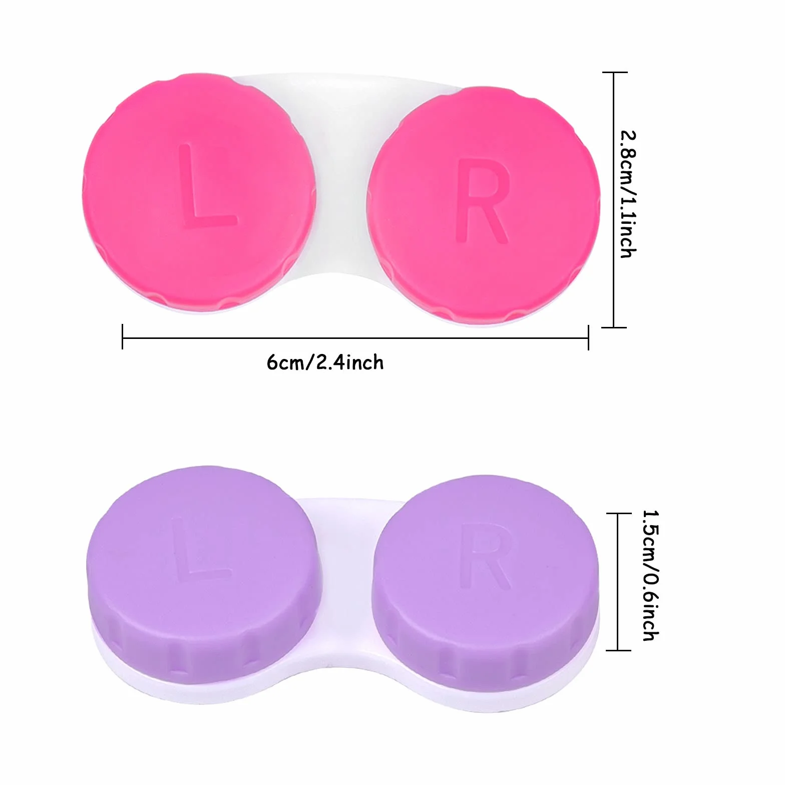 Jinlaili Custodia per Lenti a Contatto 20 Pezzi, Contenitori da Viaggio Porta Lenti, Scatola Kit Colorato