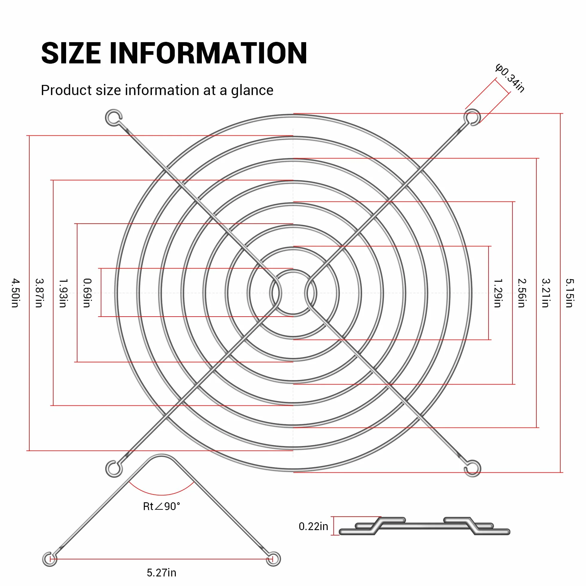 Griglia protettiva per ventola da 140 mm per PC, confezione da 2 custodie per CPU in metallo con vite per 140 x 140 mm, copertura protettiva per fai da te, ventole per computer PC, ventole di scarico