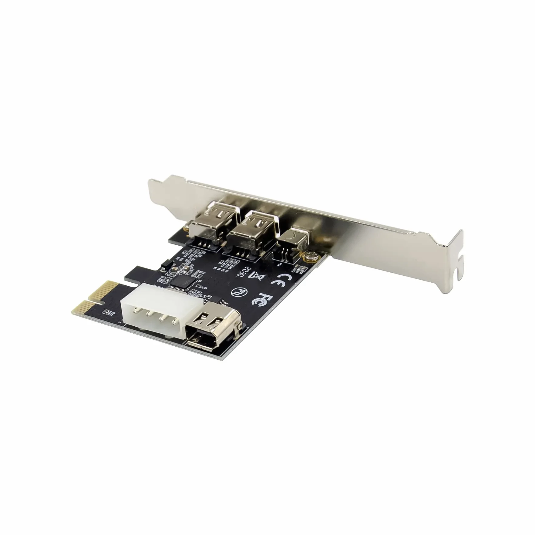 4 porte Firewire 4pin 9pin scheda di espansione PCI Express 1394B 1394A VIA VT6315 chipset adattatore PCI-E 1X a 1394 scheda audio