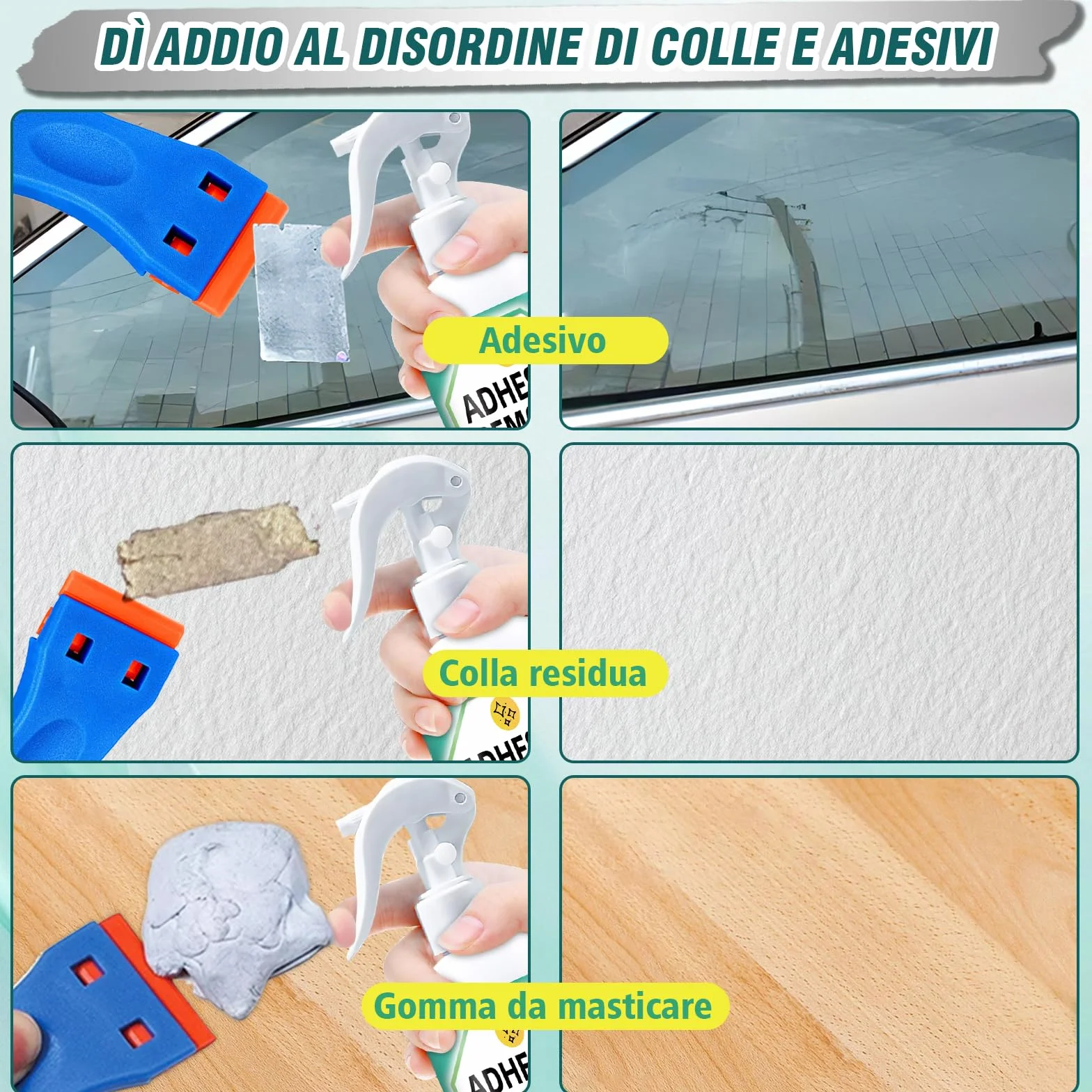Rimuovi Colla 300ml potente adesivo sciogli silicone con raschietto e panno
