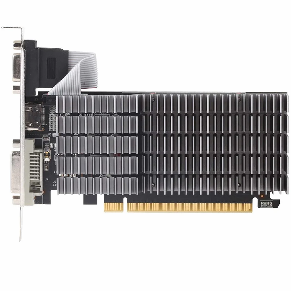maxsun Scheda Video NVIDIA GEFORCE GT 710 2GB Scheda grafica GPU,Low Profile per HTPC Compatti e Build Low Profile Passive, Incluso Bracket Aggiuntivo I/O