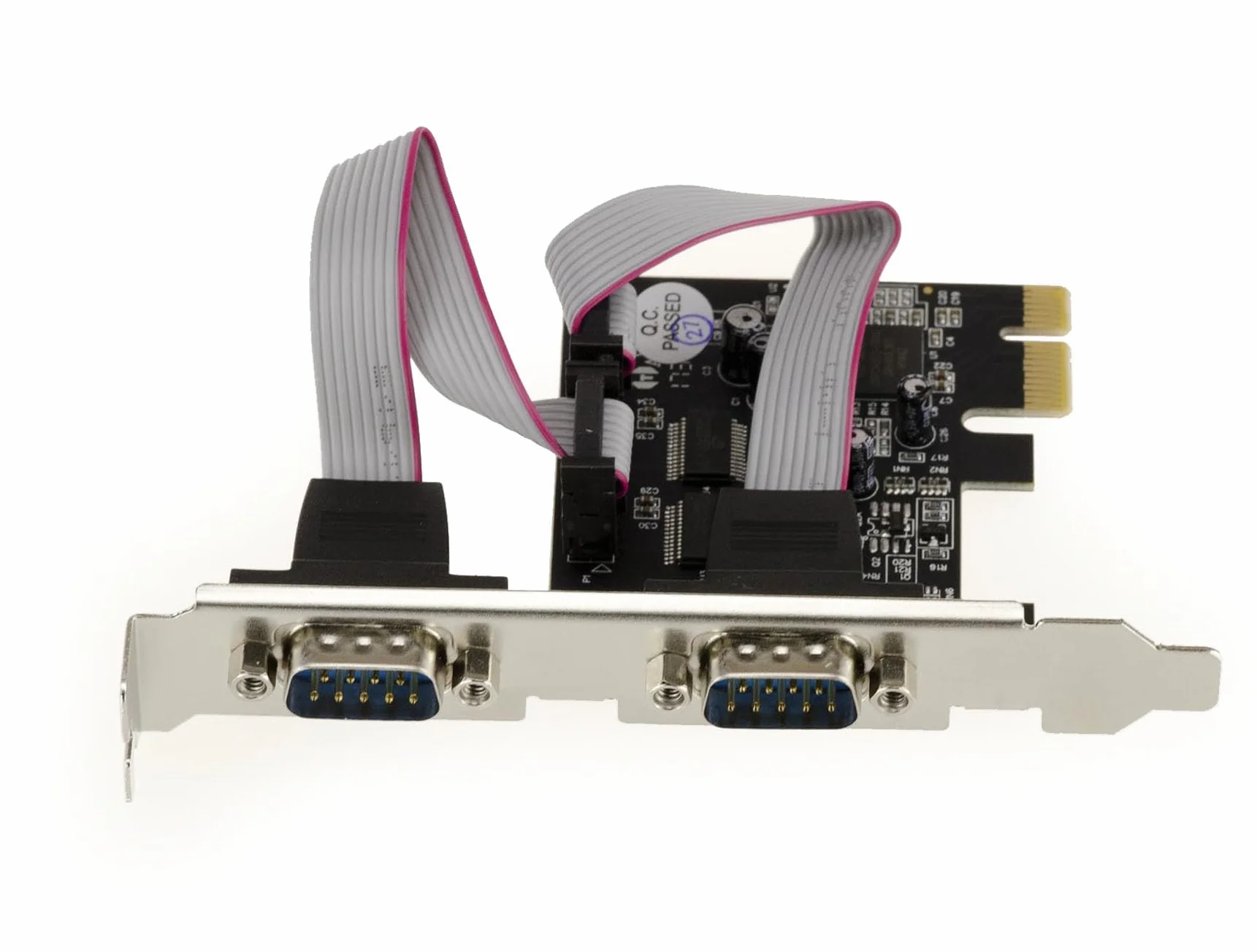 Kalea-Informatique – Scheda di controllo PCI Express (PCIe) seriale RS232 – 2 porte com UART per connettori DB9 – Chipset Oxford OXPCIE952