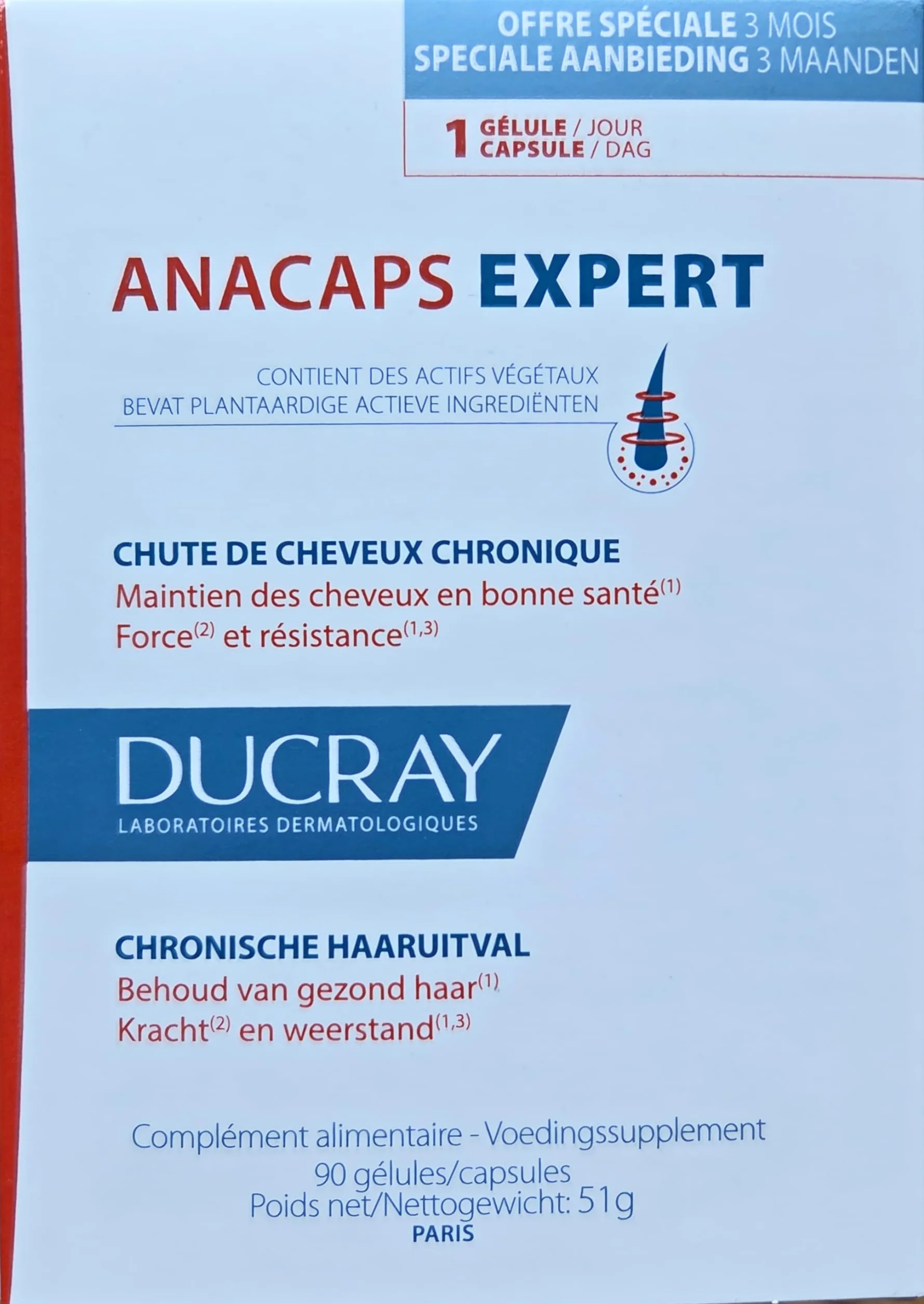 DUCRAY Anacaps Expert Complemento Caída Reaccional 3 X 30 U