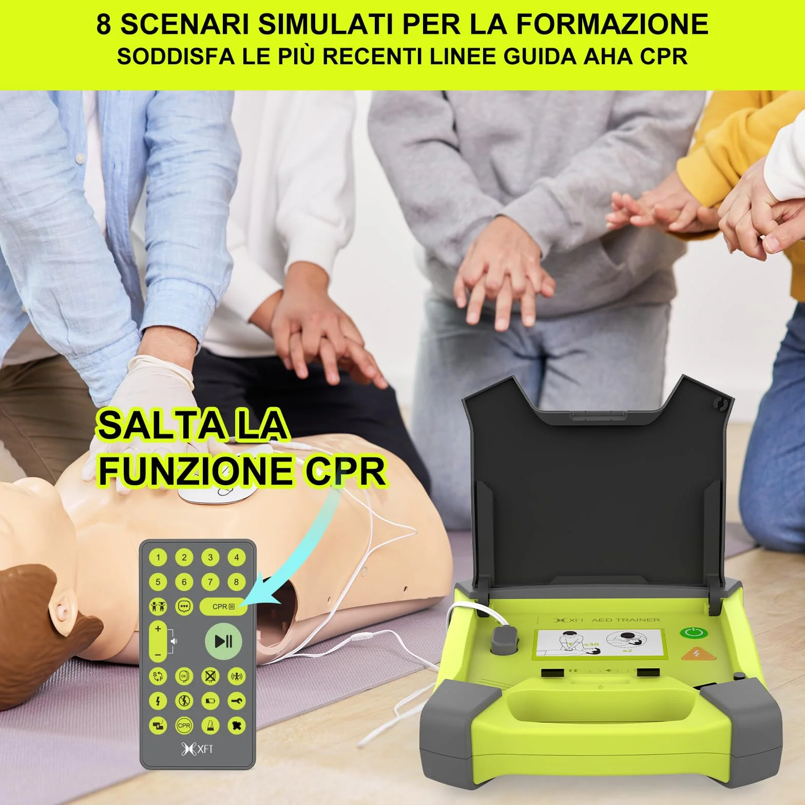 DEA XFT 120GA AED Trainer Defibrillatore Simulatore Formativo 8 Scenari Attrezzatura Allenamento Primo Soccorso