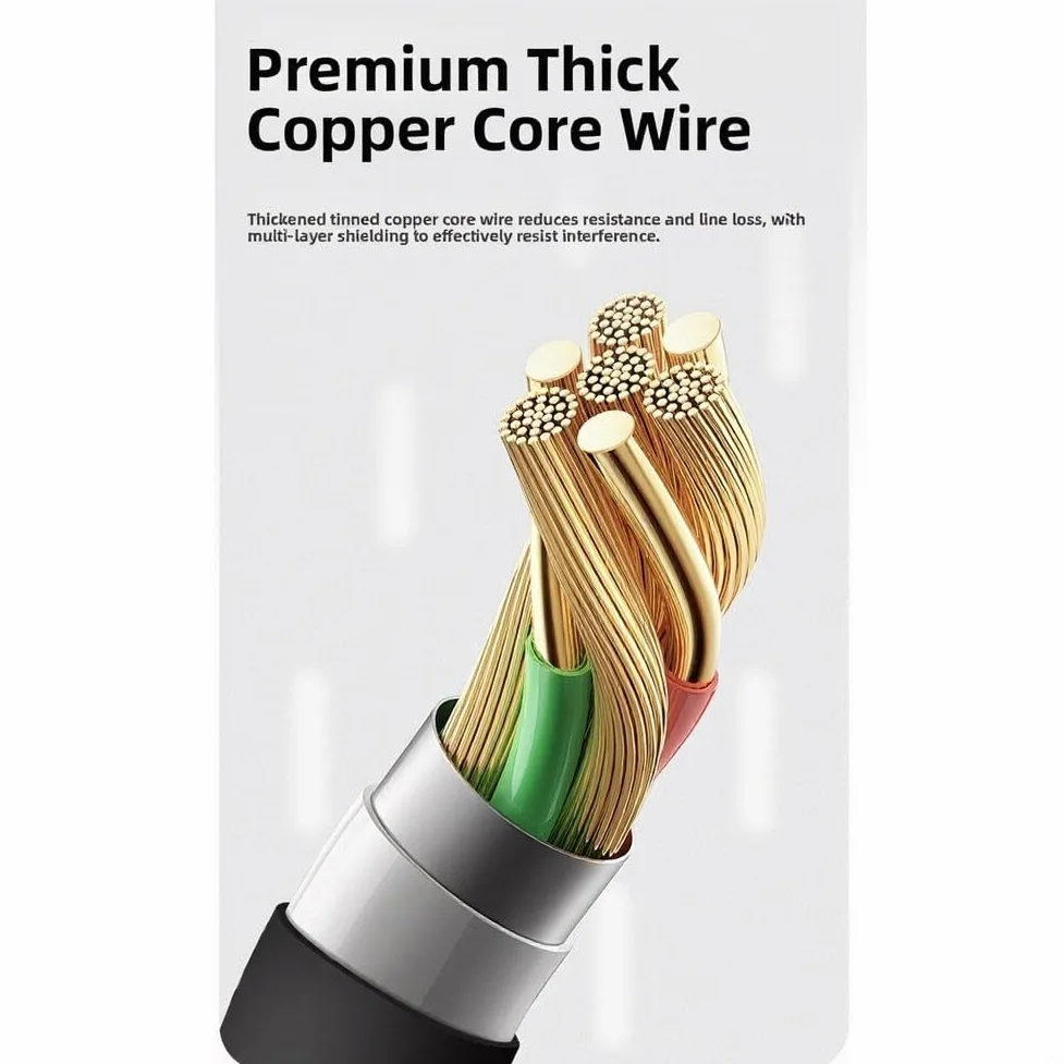 Cavo di ricarica USB C in nylon, 5 m, robusto per telefono cellulare (5 m (due pezzi)) | Ricarica rapida da 100 W, trasferimento dati da 20 Gbps, portata di 5 m, materiale in PVC, nero