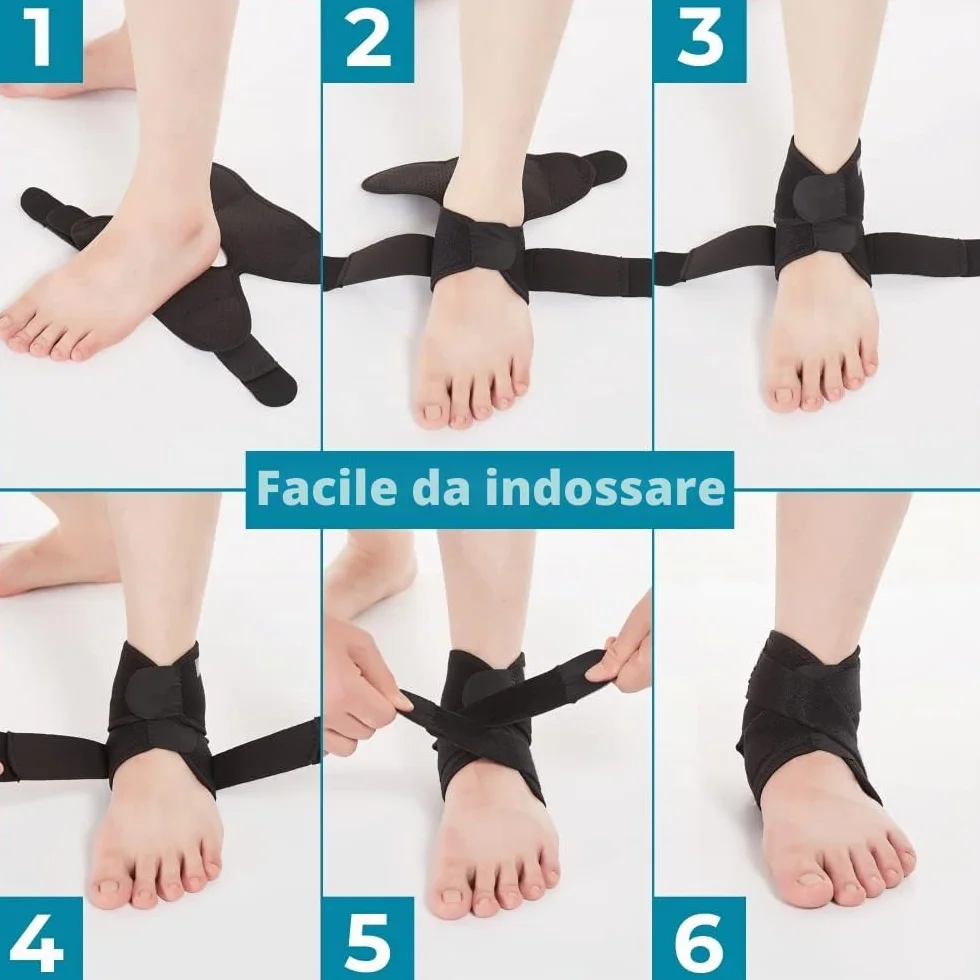 Bodyprox Cavigliera Manicotto In Neoprene Traspirante Avvolgimento Regolabile