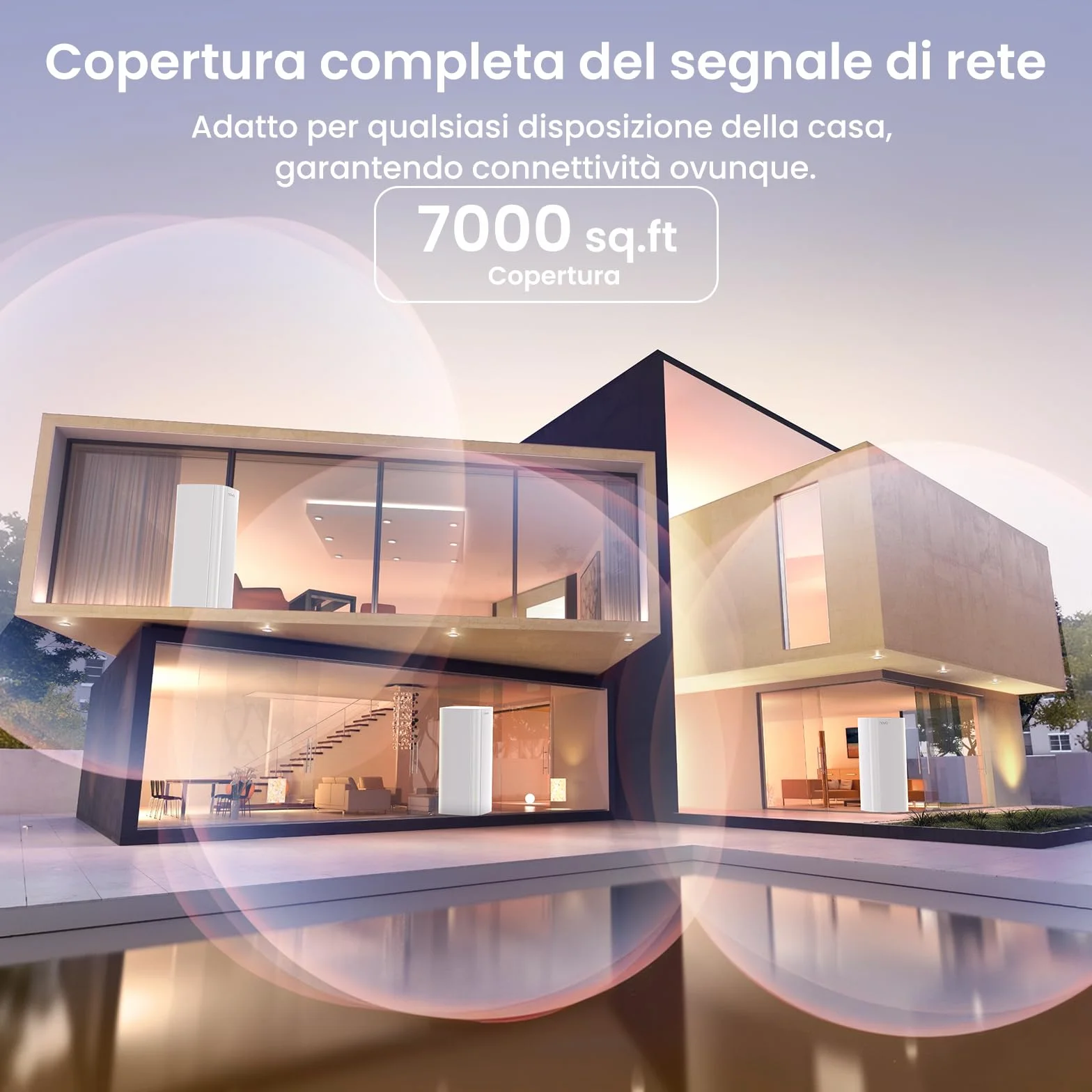 Tenda Nova MX12-3 AX3000 Mesh Wi-Fi 6 System, ampia copertura Wi-Fi fino a 4-6 camere da letto, 1.7 GHz Quad-Core CPU, porte LAN Gigabit, 3-Pack