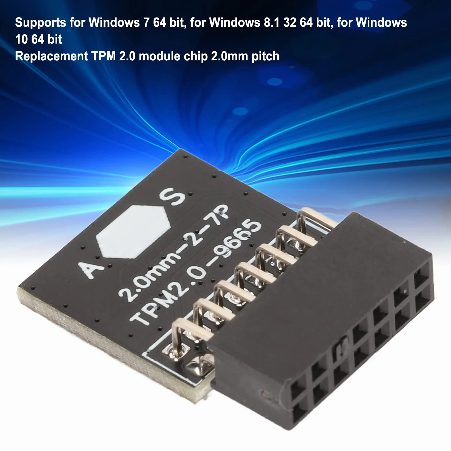 Modulo TPM 2.0 per ASUS per Win11 LPC 14 Pin Scheda Crittografata TPM 2.0 Chip Modulo TPM 2.0 Passo 2,0 Mm Scheda PCB 2x7P TPM 2.0 per Scheda Madre del Computer