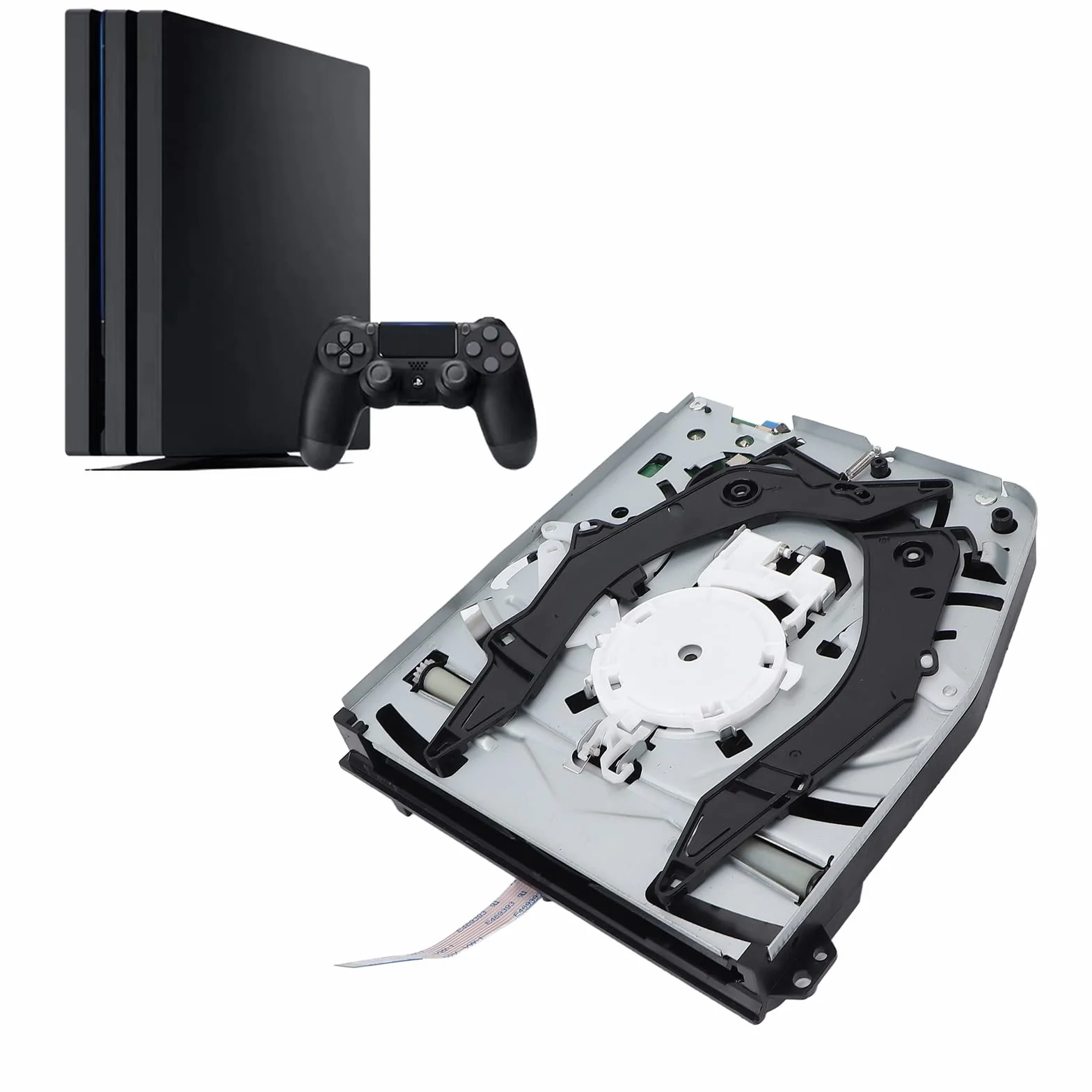 Yctze per PS4 Slim Blu Ray Disc Drive, unità Ottica Interna Ultra Sottile, unità Disco Ottico Sostitutiva per Console di Gioco, Supporto Luce Blu, Monoculare