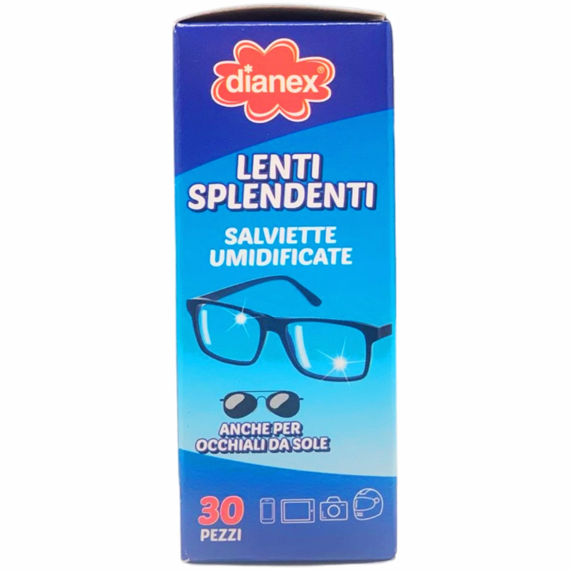 Salviette Umidificate Detergenti Per Occhiali LENTI SPLENDENTI 30 Salviette (3 Confezioni)