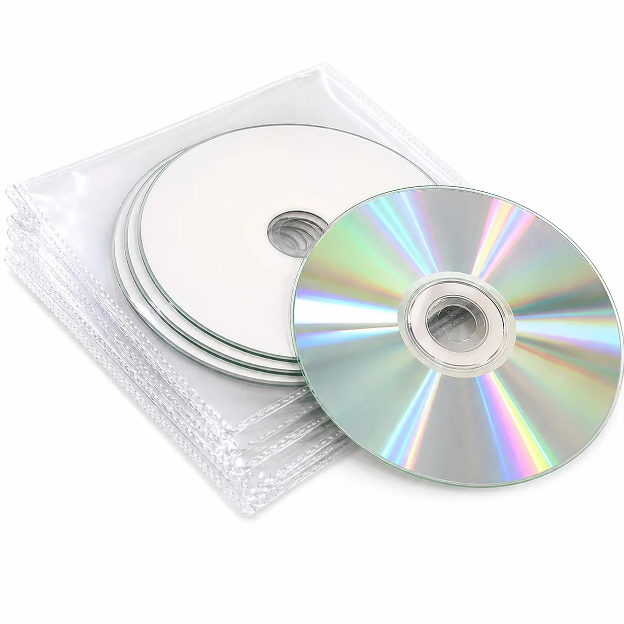 Dragon Trading - 10 dischi CD-R stampabili a getto d'inchiostro, 700 MB, 80 minuti, 52 x vuoti, con superficie stampabile su tutta la superficie, in custodie in plastica trasparente con patta