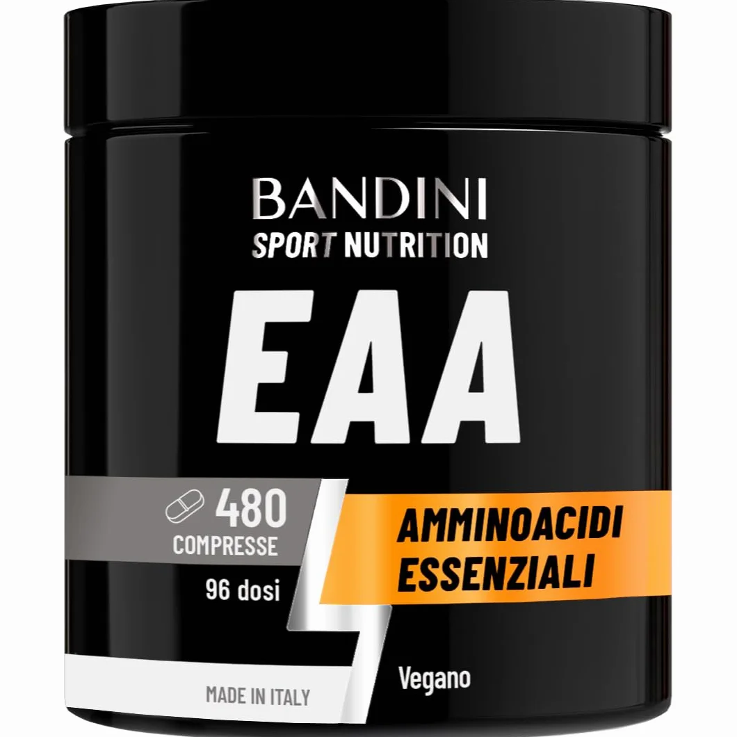 Bandini EAA Aminoacidi Essenziali 480 Compresse - Integratore Sportivo Pre Post Workout - 96 Dosi