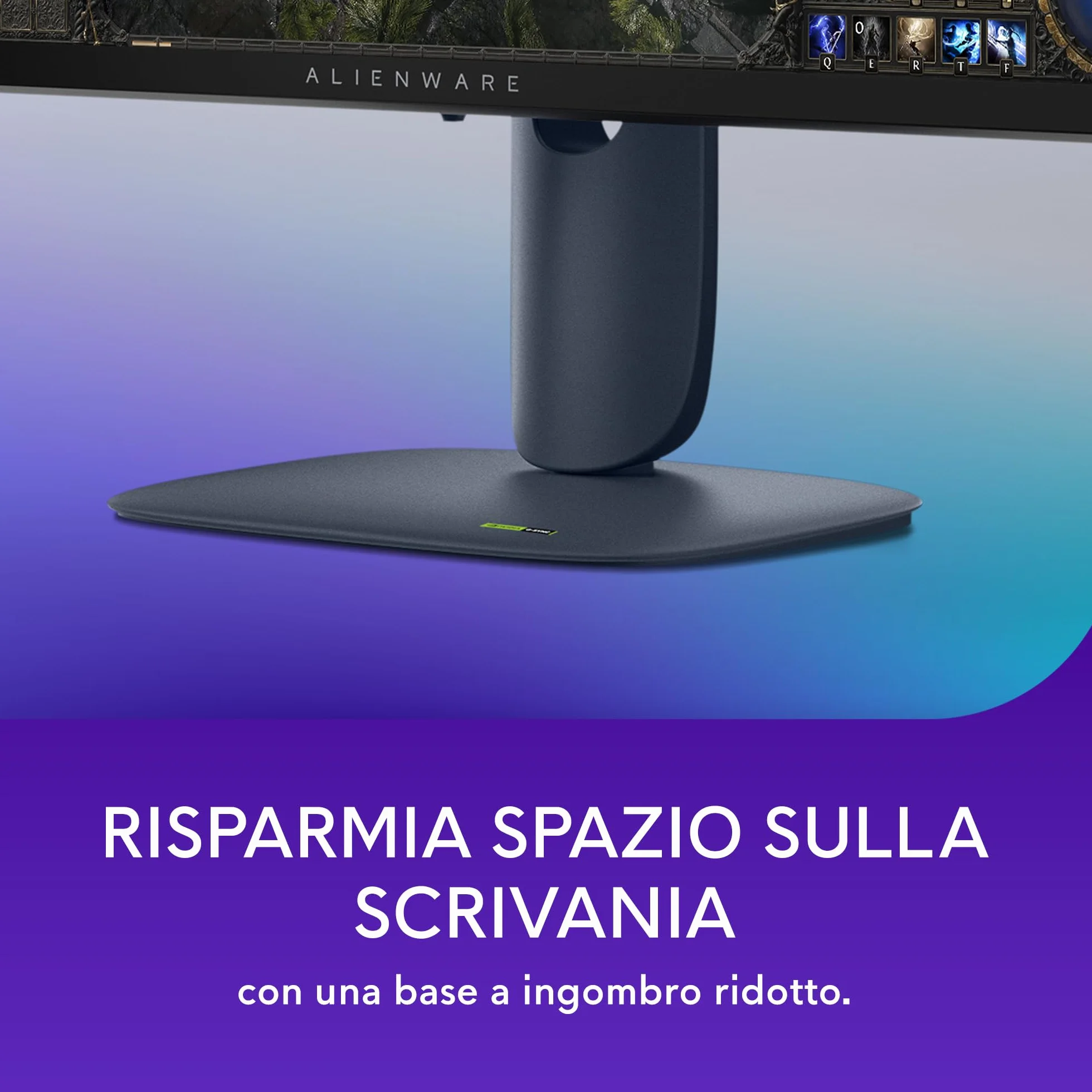 Alienware 27 Monitor Gaming - AW2725DM, QHD (2560x1440), 180Hz, Fast IPS, 1ms, NVIDIA G-SYNC Compatible, AMD FreeSync, 95% DCI-P3, HDR400, DisplayPort, 2 HDMI, 3 USB, 3 Anni di Garanzia